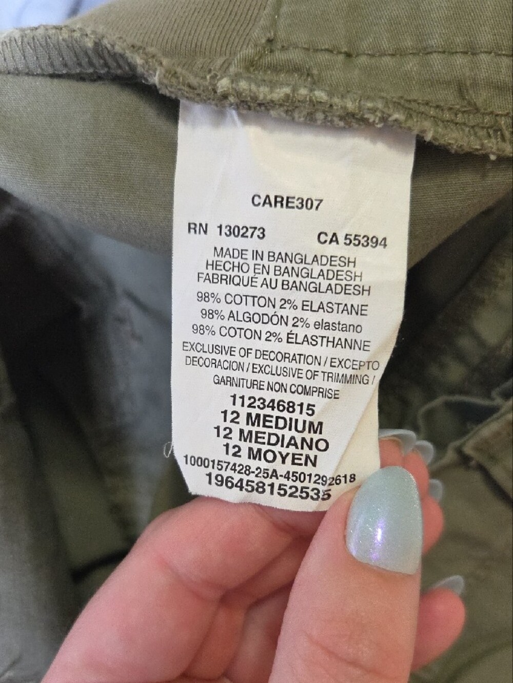 Lee Workwear Shorts - Black, Light Gray, Olive - Picture 3 of 3